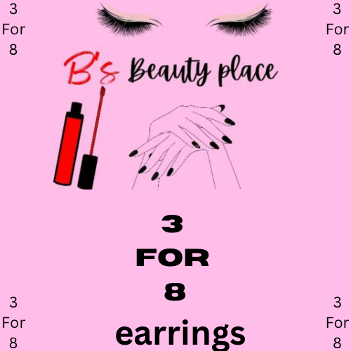 3 for 8 earrings